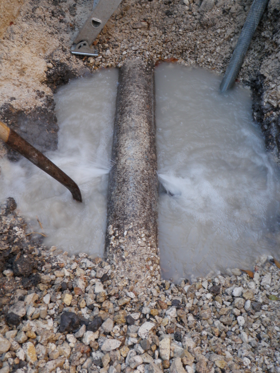 Water leak that was not visible from the surface